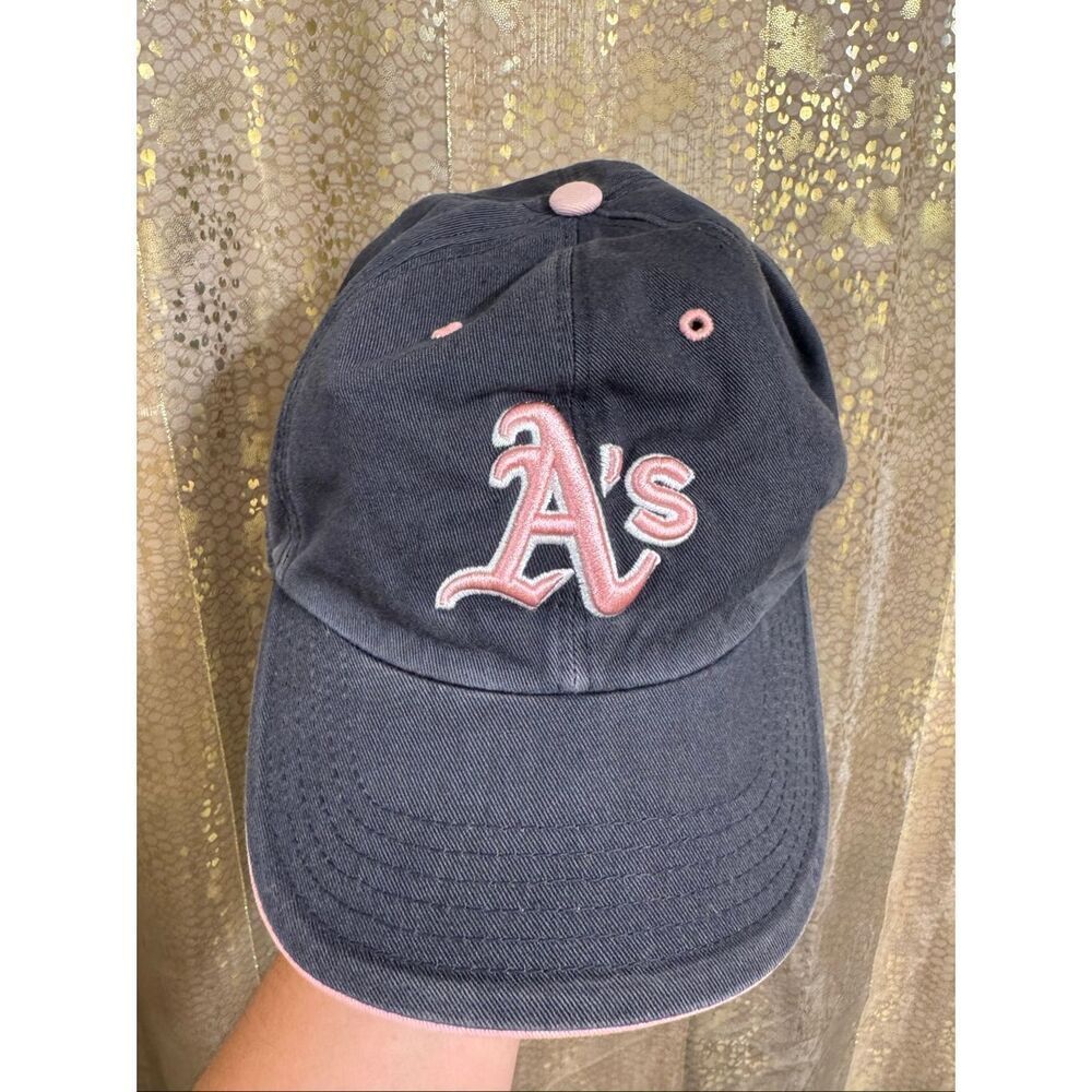 '47 Brand Women's Oakland A's Las Vegas Athletics Gray Pink MLB Baseball Cap